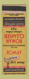 Matchbook Cover - Romay Cleaner Cleanser Detroit MI
