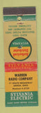 Matchbook Cover - Sylvania Electric Warren Radio Akron OH WEAR