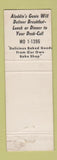 Matchbook Cover - Aladdin Coffee Shop New York City WEAR
