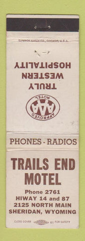 Matchbook Cover - Trails End Motel Sheridan WY WEAR