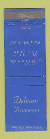 Matchbook Cover - Delmon Restaurant New York City