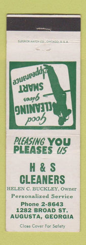 Matchbook Cover - H&S Cleaners Augusta GA