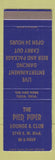 Matchbook Cover - Pied Piper Lounge Club Tulsa OK SAMPLE
