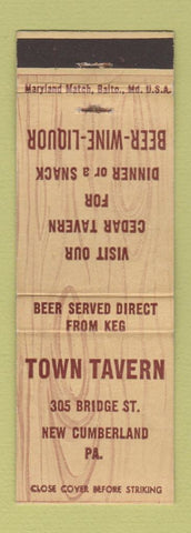 Matchbook Cover - Town Tavern New Cumberland PA