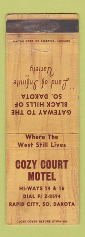Matchbook Cover - Cozy Court Motel Rapid City SD WEAR