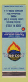Matchbook Cover - Blue Coal John Field Whitehouse Station NJ