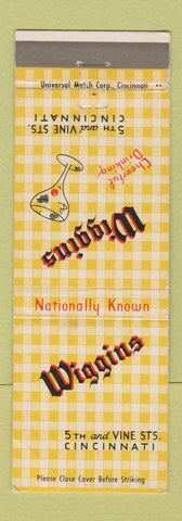 Matchbook Cover - Wiggins Restaurant Cincinnati OH