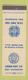Matchbook Cover - American Legion VFW Elma WA