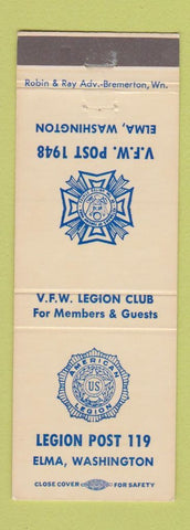 Matchbook Cover - American Legion VFW Elma WA