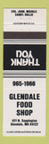Matchbook Cover - Glendale Food Shop Glendale MO