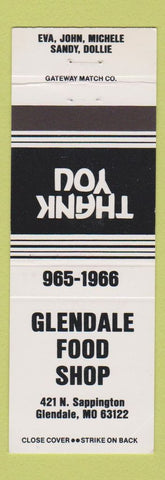 Matchbook Cover - Glendale Food Shop Glendale MO