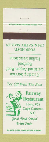 Matchbook Cover - Fairway Restaurant Cape Carteret NC
