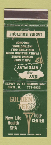 Matchbook Cover - Golden Tee Golf Center Cincinnati OH WEAR