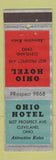 Matchbook Cover - Ohio Hotel Cleveland OH