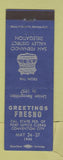 Matchbook Cover - California Post Office Clerks Convention Fresno CA 1956