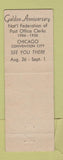 Matchbook Cover - California Post Office Clerks Convention Fresno CA 1956