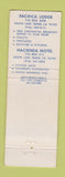Matchbook Cover - Hacienda Motel Lake Tahoe CA Pacifica Lodge