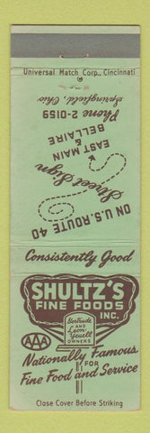 Matchbook Cover - Shultz's Fine Foods Springfield OH