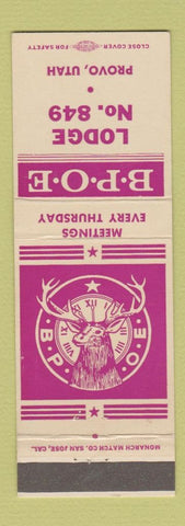 Matchbook Cover - Elks Lodge Provo UT