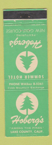 Matchbook Cover - Hoberg's Lake County CA Golf Resort WEAR