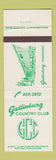 Matchbook Cover - Gatlinburg Country Club TN