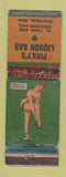 Matchbook Cover - Pinky's Liquor Bar Cleveland OH pinup WORN