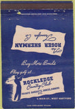 Matchbook Cover - Rockledge Country club West Hartford CT golf 40 Strike