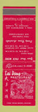 Matchbook Cover - Tai Dang Chinese Restaurant Chicago IL