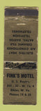 Matchbook Cover - Fink's Motel Elkins WV WEAR