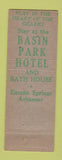 Matchbook Cover - Basin Park Hotel Eureka Springs AR