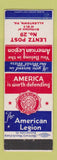 Matchbook Cover - American Legion Allentown PA Lentz Post