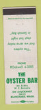 Matchbook Cover - The Oyster Bar Blanchard WA