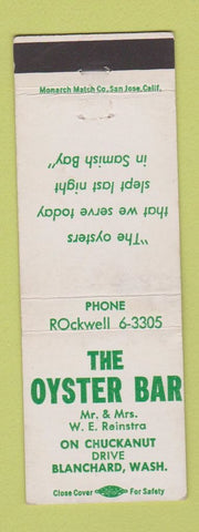Matchbook Cover - The Oyster Bar Blanchard WA