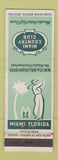 Matchbook Cover - Miami Country Club Miami FL