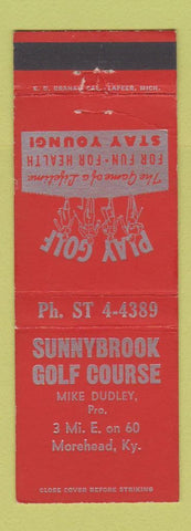 Matchbook Cover - Sunnybrook Golf Course Morehead KY