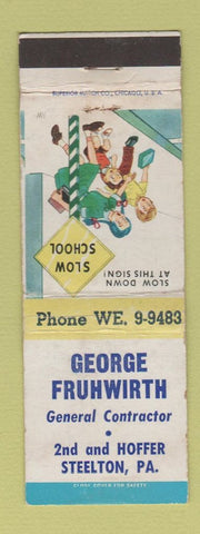 Matchbook Cover - George Fruhwirth Contractor Steelton PA WEAR