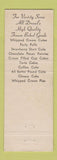 Matchbook Cover - Dressel's Frozen Baked goods deserts  cakes