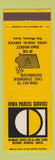 Matchbook Cover - Iowa Parcel Service Des Moines IA