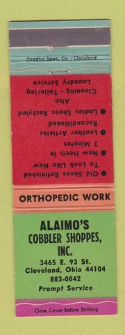 Matchbook Cover - Alaimo's Cobbler Shoppes Shoe Repair Cleveland OH