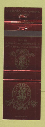 Matchbook Cover - Scarboro Golf Club ON
