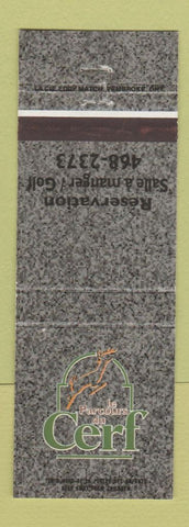 Matchbook Cover - Le Parcours Du Cerf Golf QC