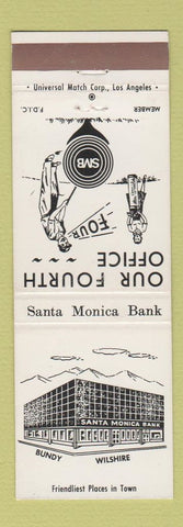 Matchbook Cover - Santa Monica Bank CA