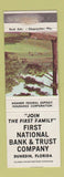 Matchbook Cover - First National Bank Trust Dunedin FL WEAR