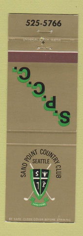 Matchbook Cover - Sand Point Country Club Seattle WA