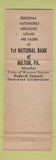 Matchbook Cover - First National Bank Milton PA