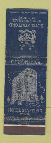 Matchbook Cover - Hotel Stafford Baltimore MD WEAR
