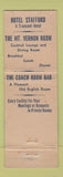 Matchbook Cover - Hotel Stafford Baltimore MD WEAR