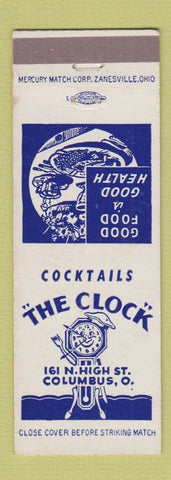 Matchbook Cover - The Clock Restaurant Columbus OH