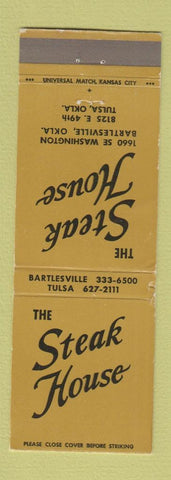 Matchbook Cover - The Steak House Tulsa OK WEAR Bartlesville