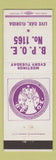 Matchbook Cover - Elks Lodge Live Oak FL